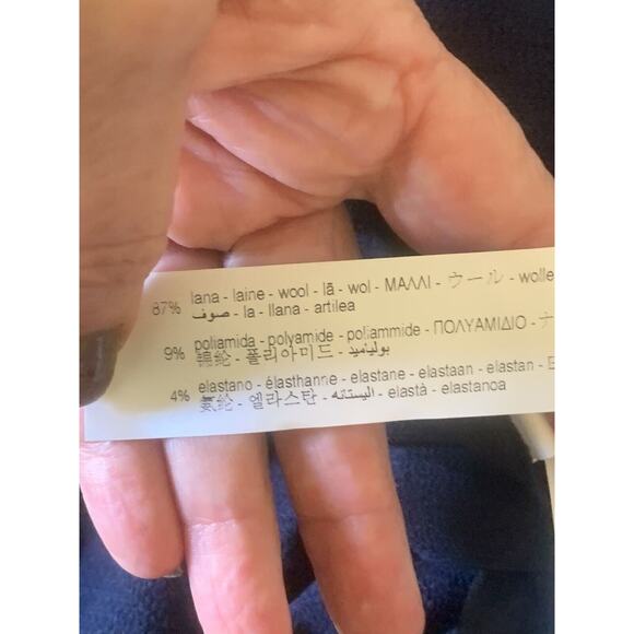 Zara blue stretch wool crepe maxidress, maximalist, modern, sophisticated - Picture 8 of 8